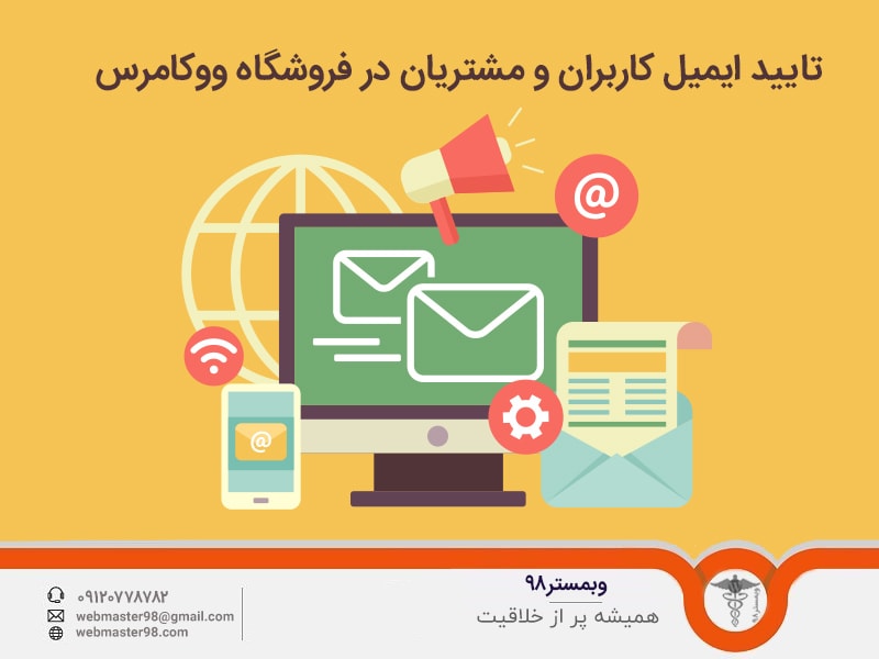 تایید ایمیل کاربران و مشتریان در فروشگاه ووکامرس